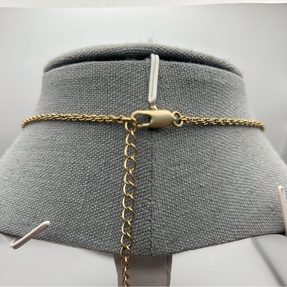 Kenneth Cole Reaction Multicolor Jeweled Necklace Gold Tone - Picture 4 of 10